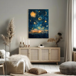 Celestial Dreams: Abstract Artistic Poster PosterGoat