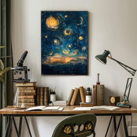 Celestial Dreams: Abstract Artistic Poster PosterGoat