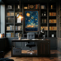 Celestial Dreams: Abstract Artistic Poster PosterGoat