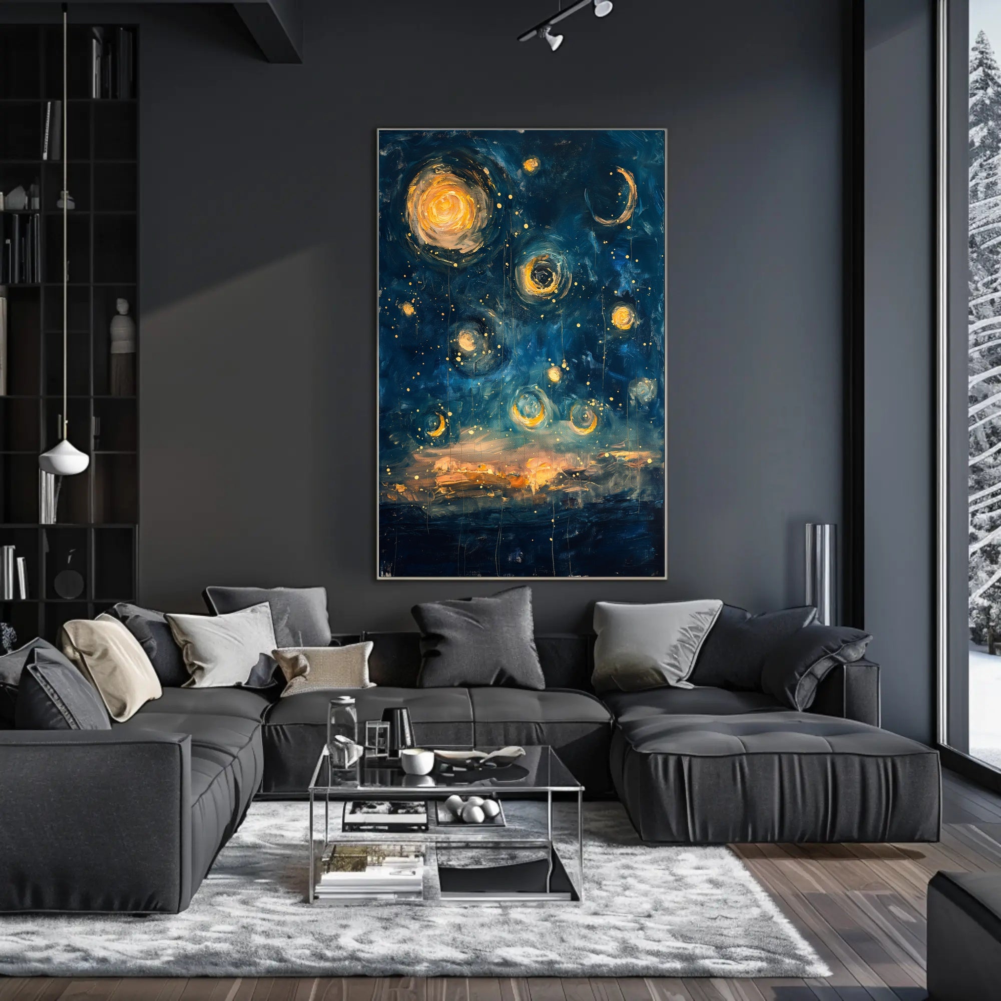 Celestial Dreams: Abstract Artistic Poster PosterGoat