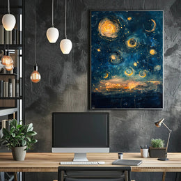 Celestial Dreams: Abstract Artistic Poster PosterGoat