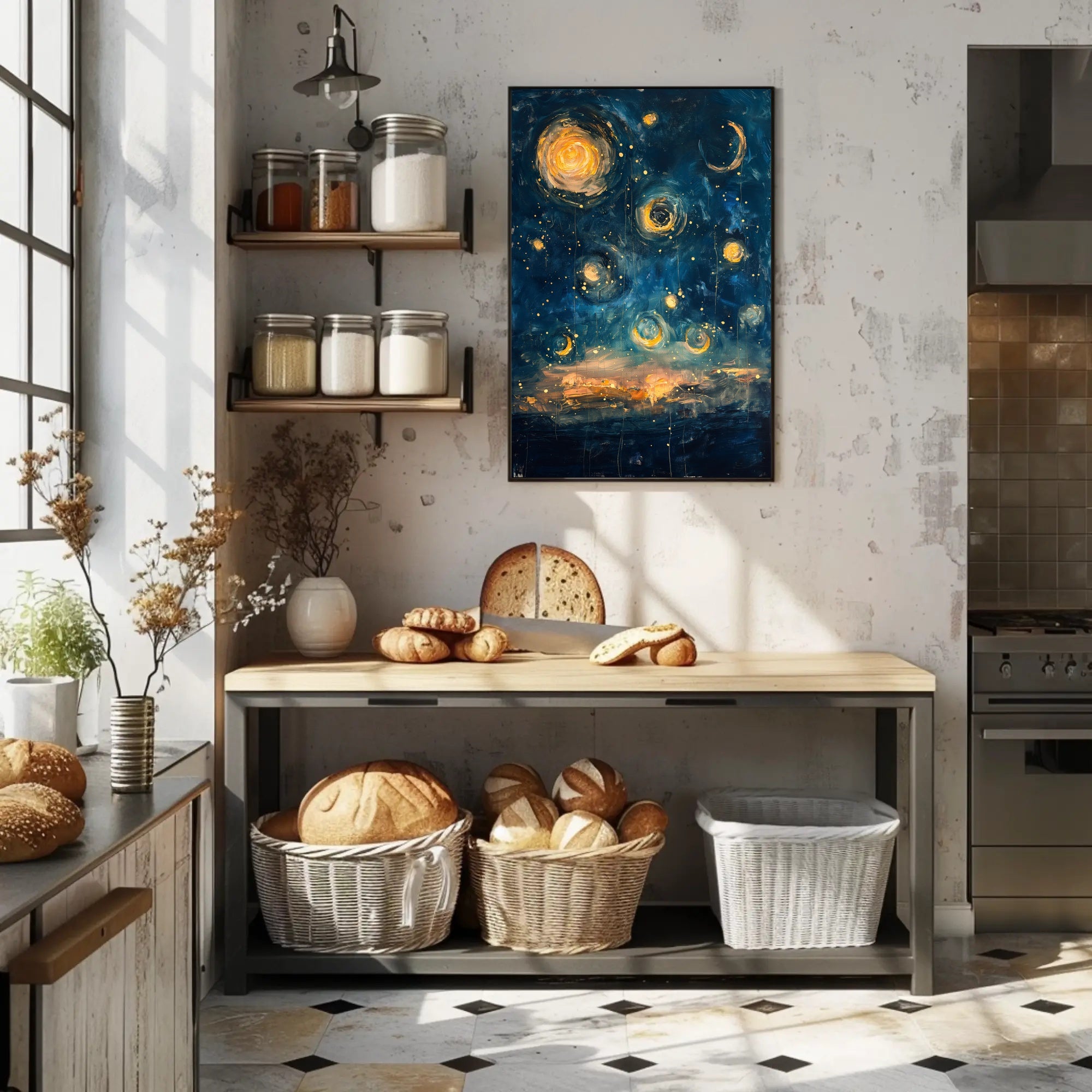 Celestial Dreams: Abstract Artistic Poster PosterGoat