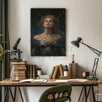 Celestial Goddess Starry Night Artistic Fantasy Poster PosterGoat