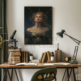 Celestial Goddess Starry Night Artistic Fantasy Poster PosterGoat