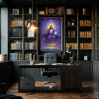 Celestial Majesty on Throne Spiritual Artistic Poster PosterGoat