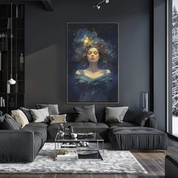 Celestial Serenity Woman Artistic Pop Culture Poster PosterGoat