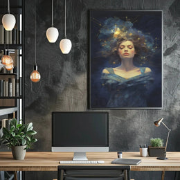 Celestial Serenity Woman Artistic Pop Culture Poster PosterGoat