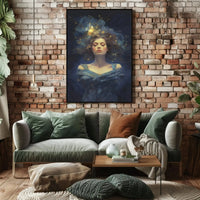 Celestial Serenity Woman Artistic Pop Culture Poster PosterGoat