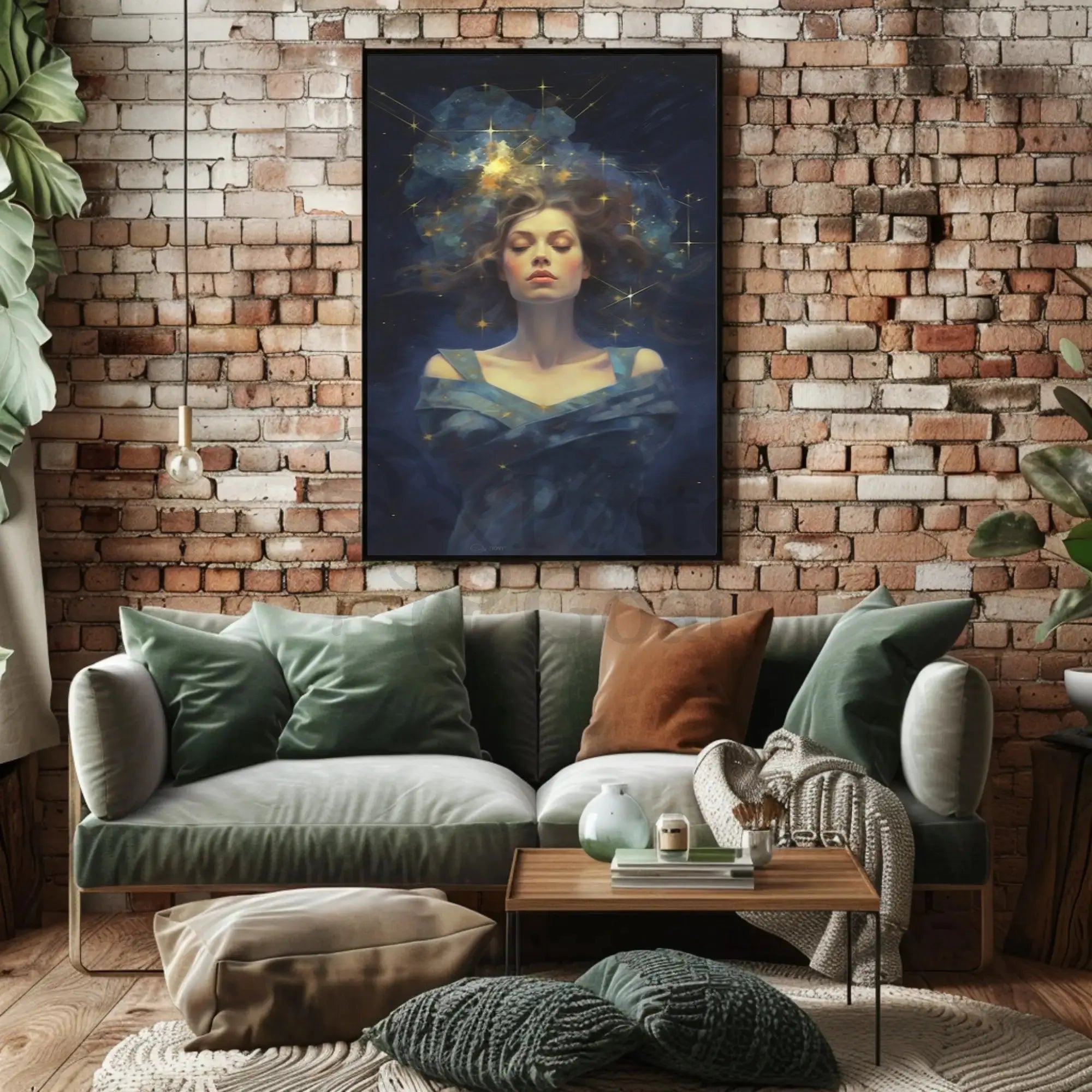 Celestial Serenity Woman Artistic Pop Culture Poster PosterGoat