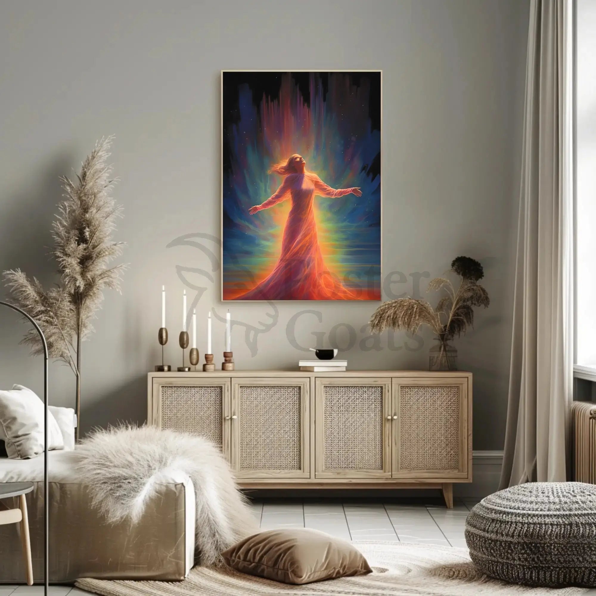 Celestial Transcendence Surreal Art Poster PosterGoat