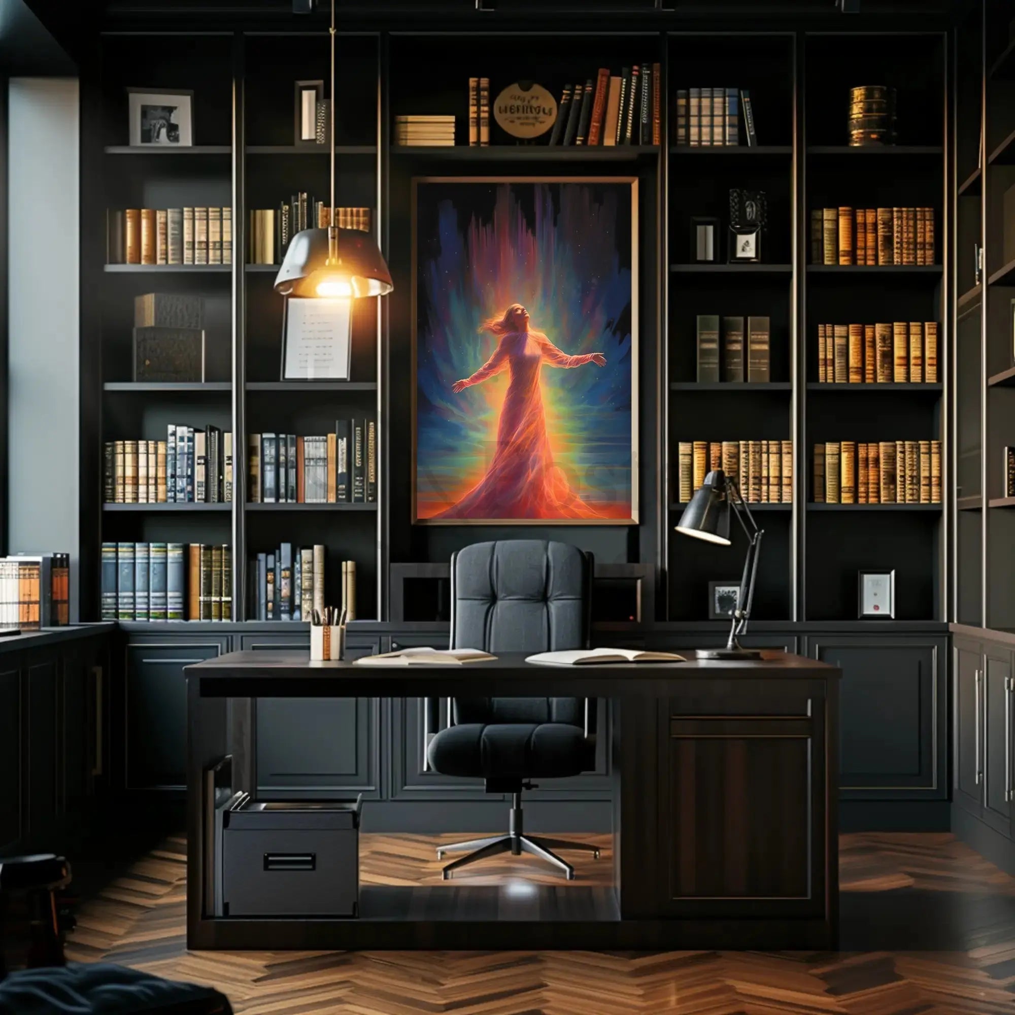 Celestial Transcendence Surreal Art Poster PosterGoat