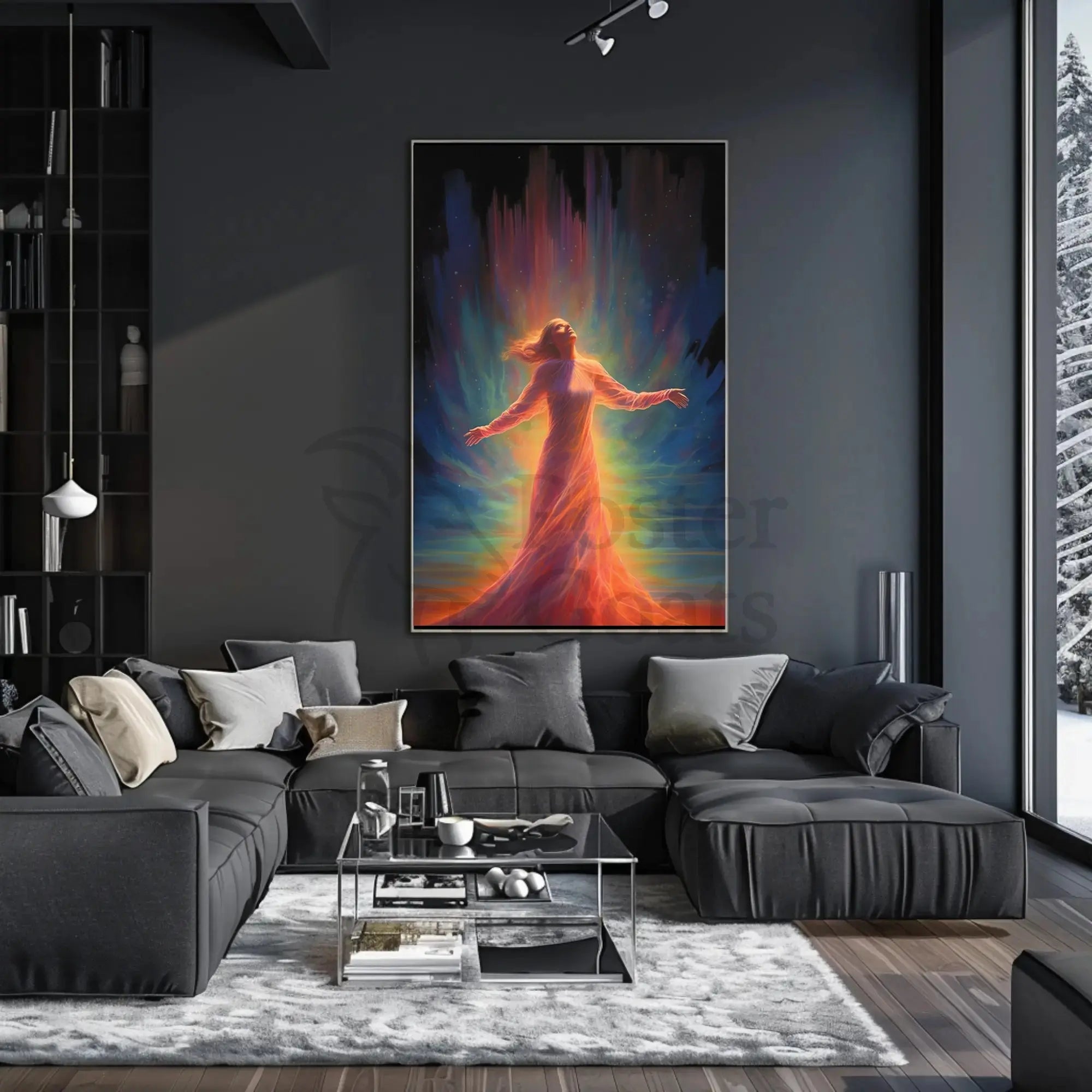 Celestial Transcendence Surreal Art Poster PosterGoat