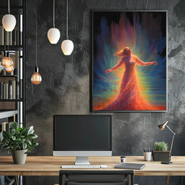 Celestial Transcendence Surreal Art Poster PosterGoat