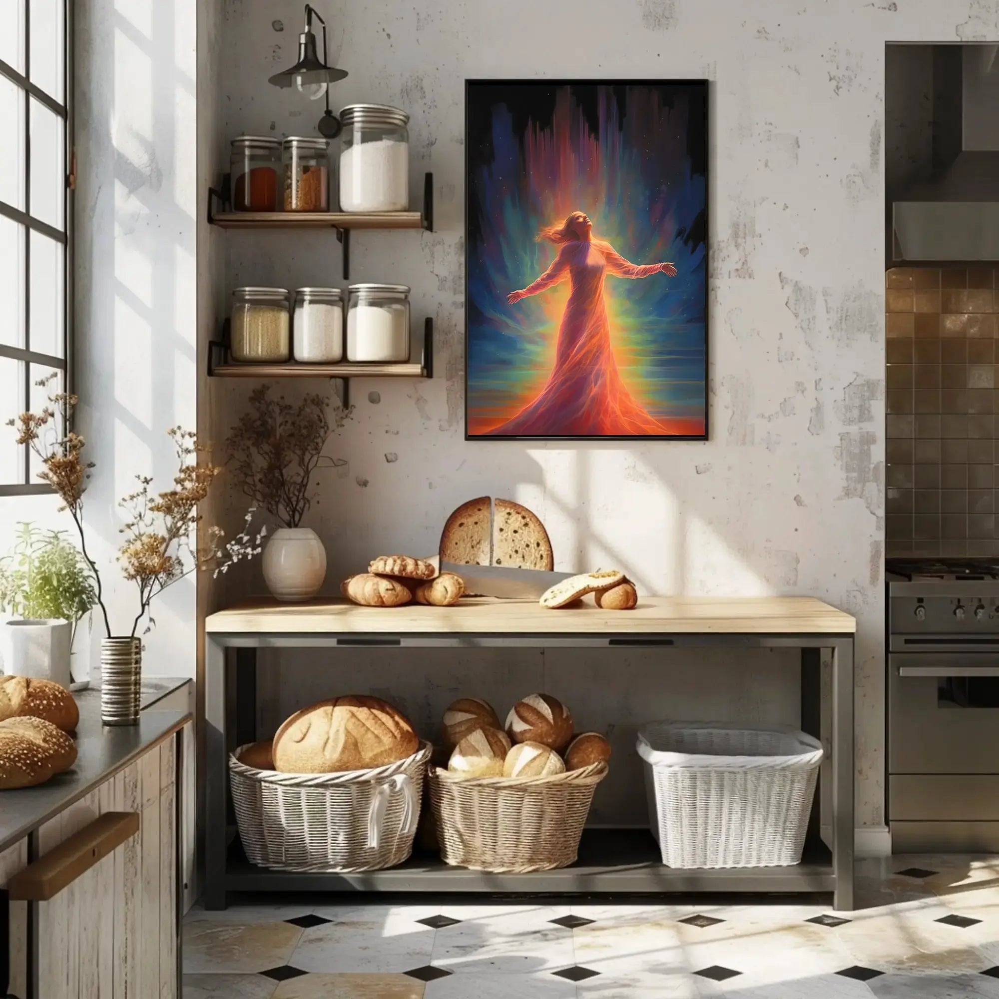 Celestial Transcendence Surreal Art Poster PosterGoat