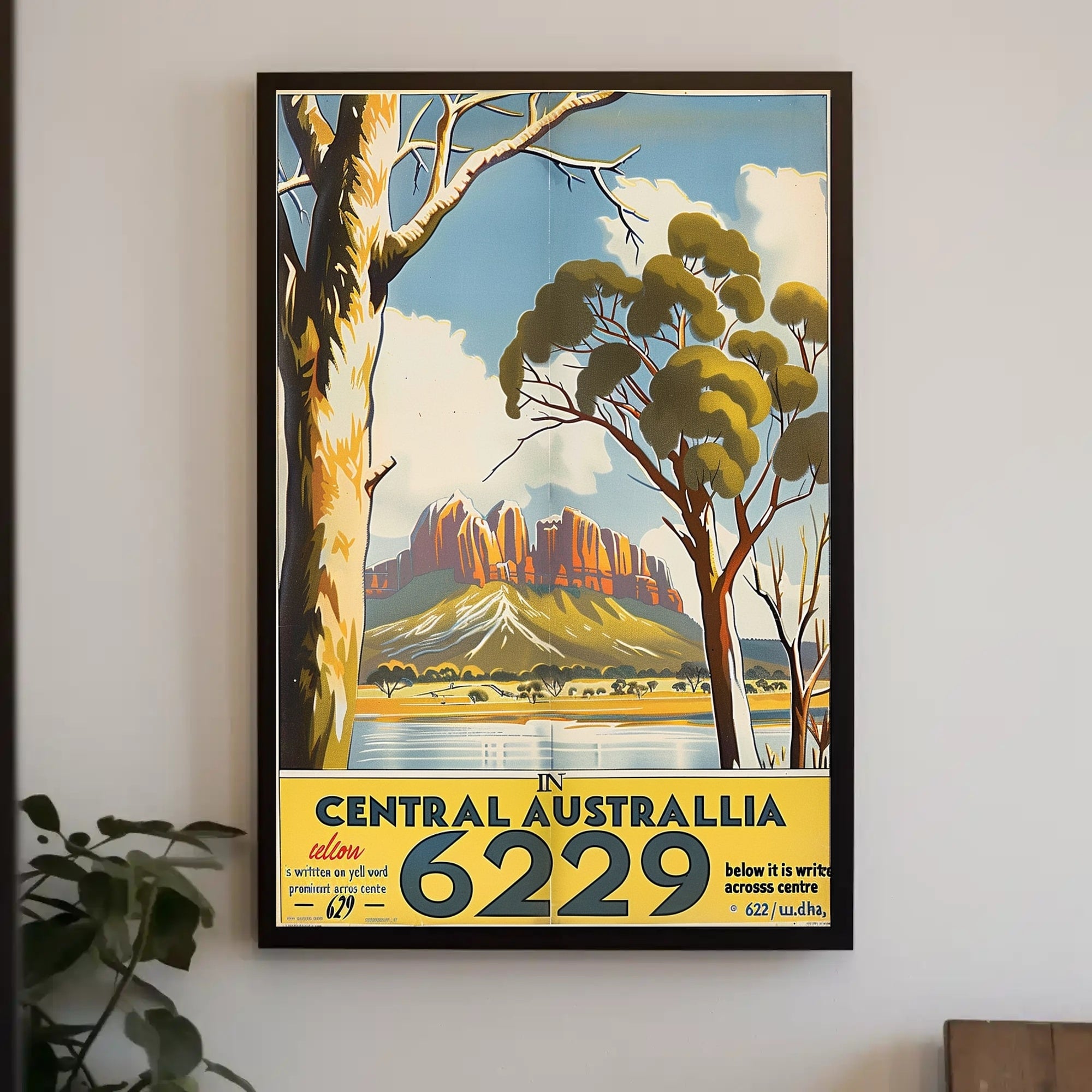 Central Australia Scenic Vintage Travel Poster PosterGoat