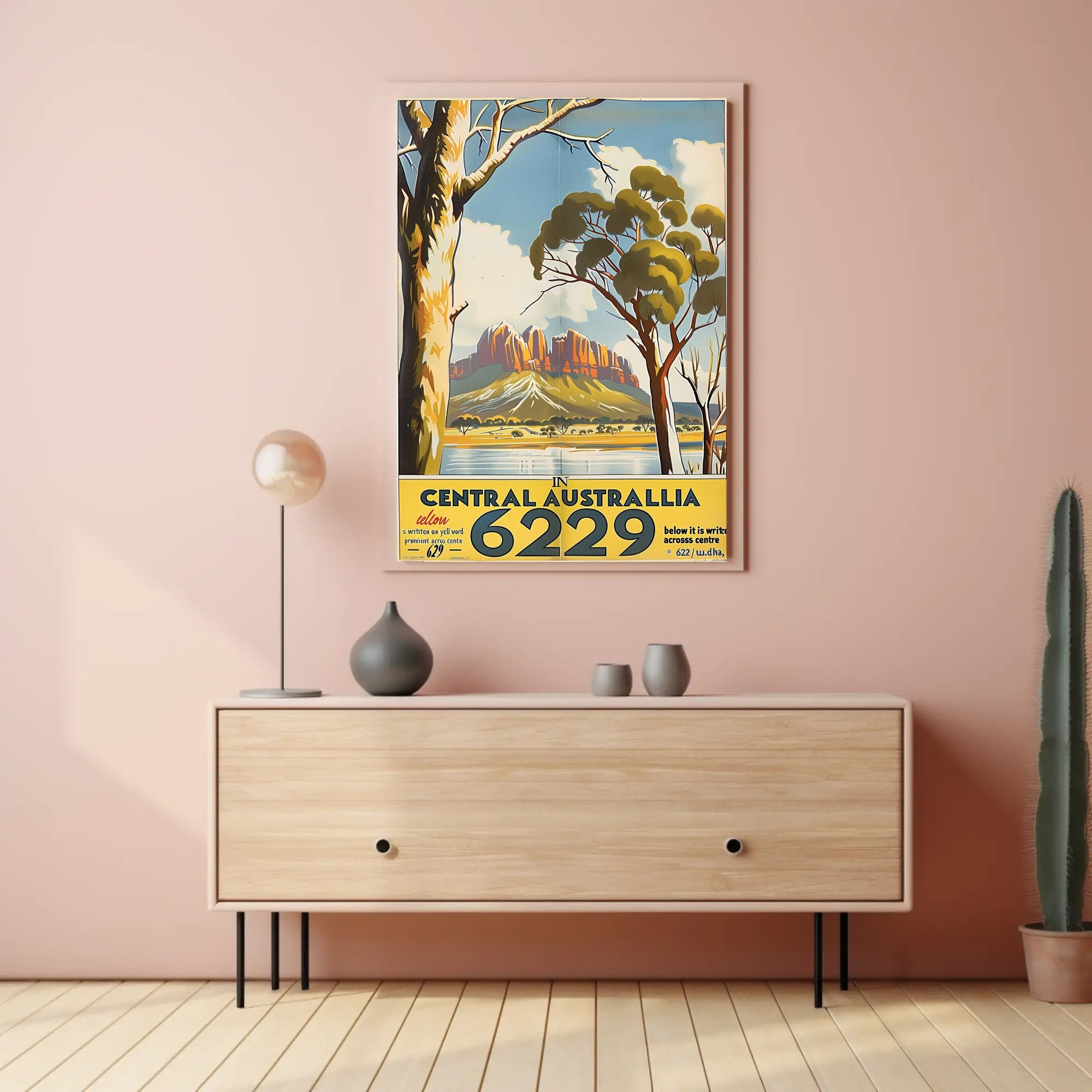 Central Australia Scenic Vintage Travel Poster PosterGoat