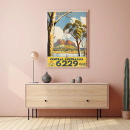 Central Australia Scenic Vintage Travel Poster PosterGoat