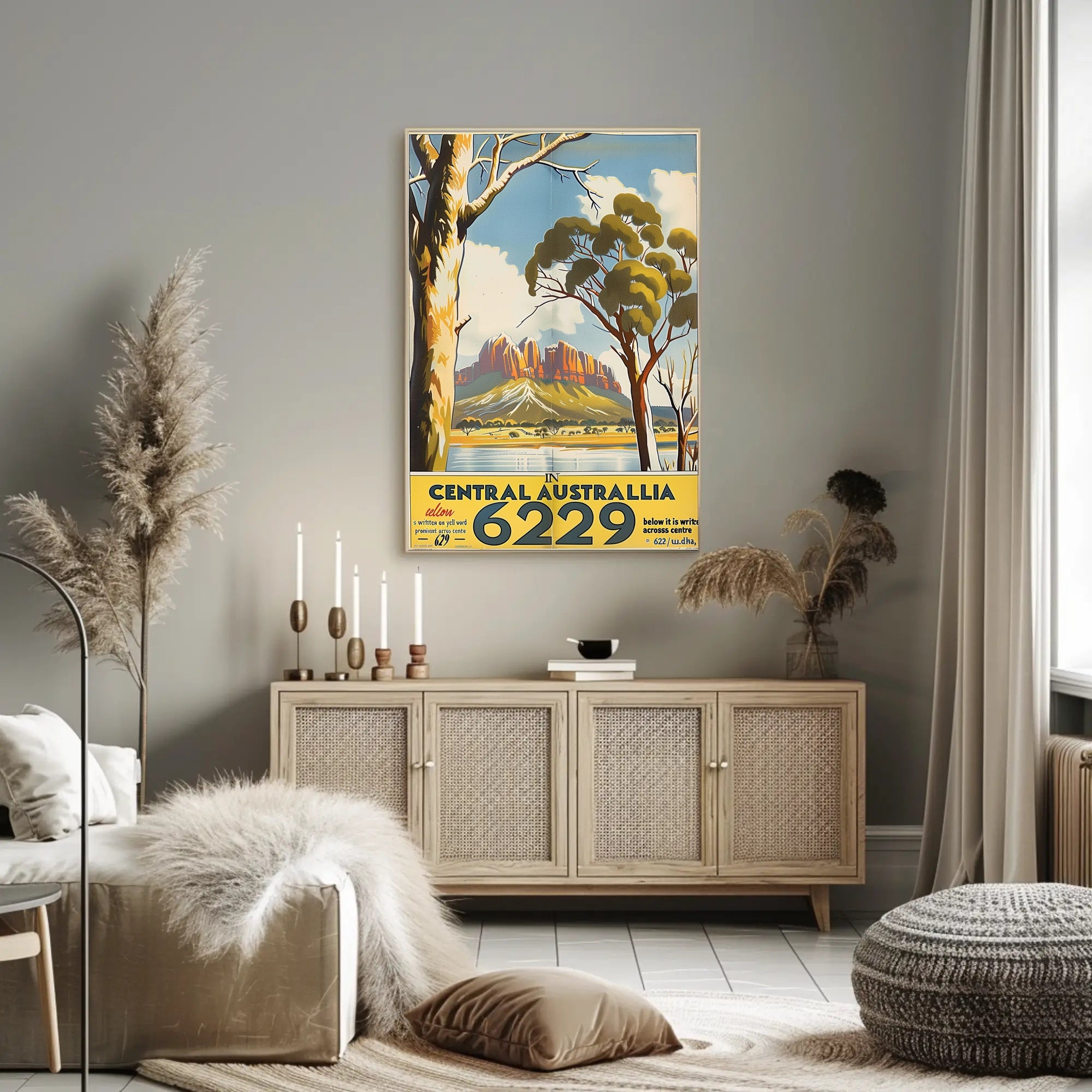 Central Australia Scenic Vintage Travel Poster PosterGoat