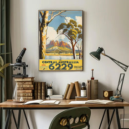 Central Australia Scenic Vintage Travel Poster PosterGoat