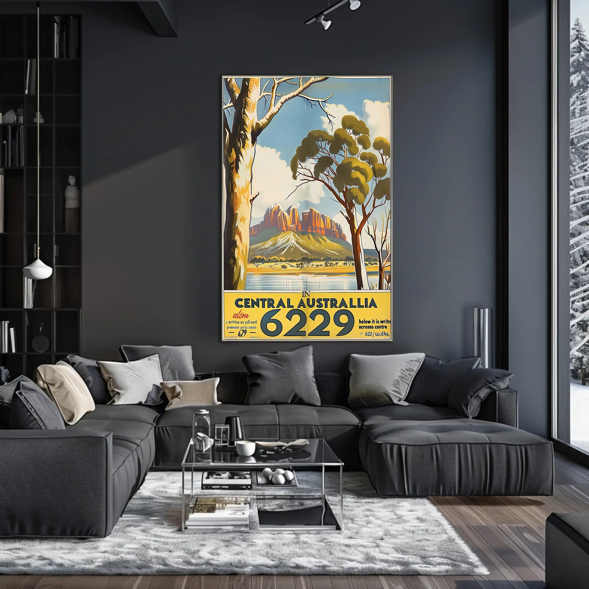 Central Australia Scenic Vintage Travel Poster PosterGoat