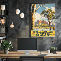 Central Australia Scenic Vintage Travel Poster PosterGoat