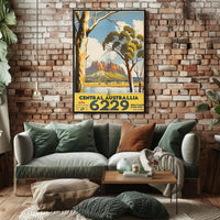 Central Australia Scenic Vintage Travel Poster PosterGoat