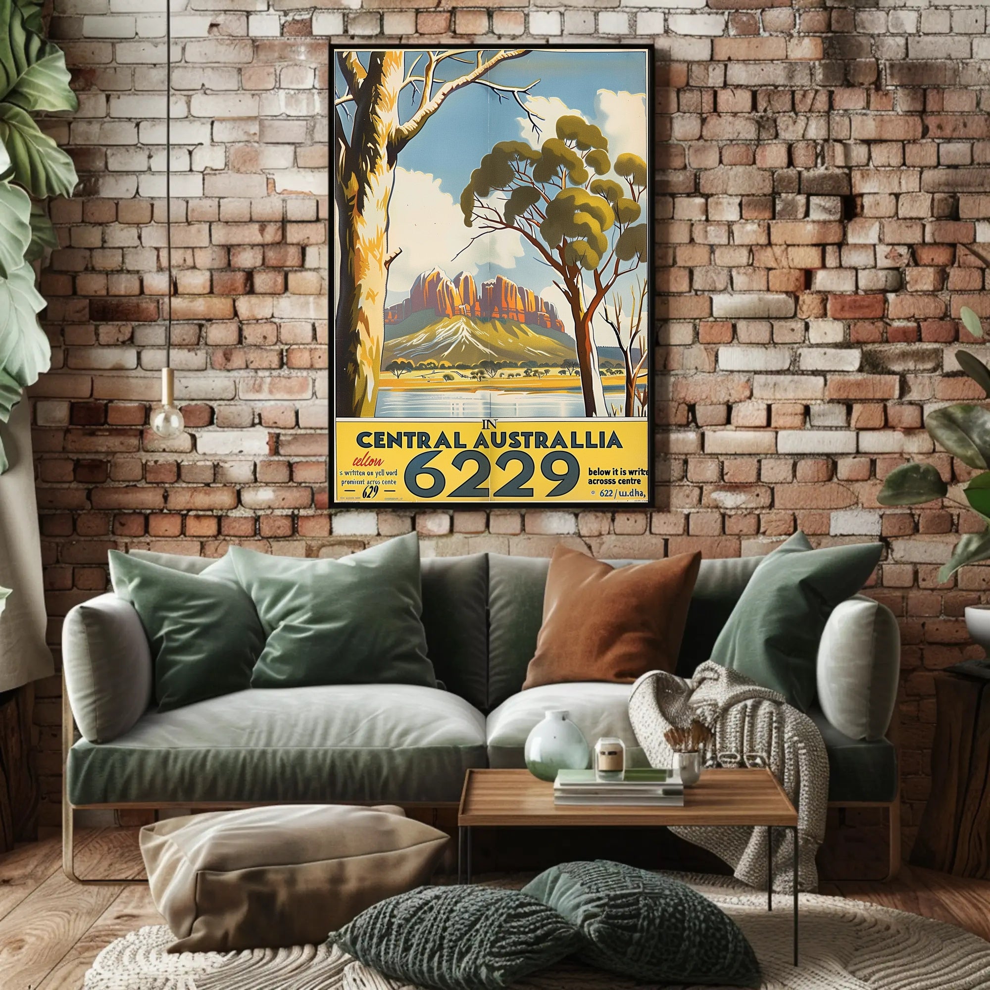 Central Australia Scenic Vintage Travel Poster PosterGoat