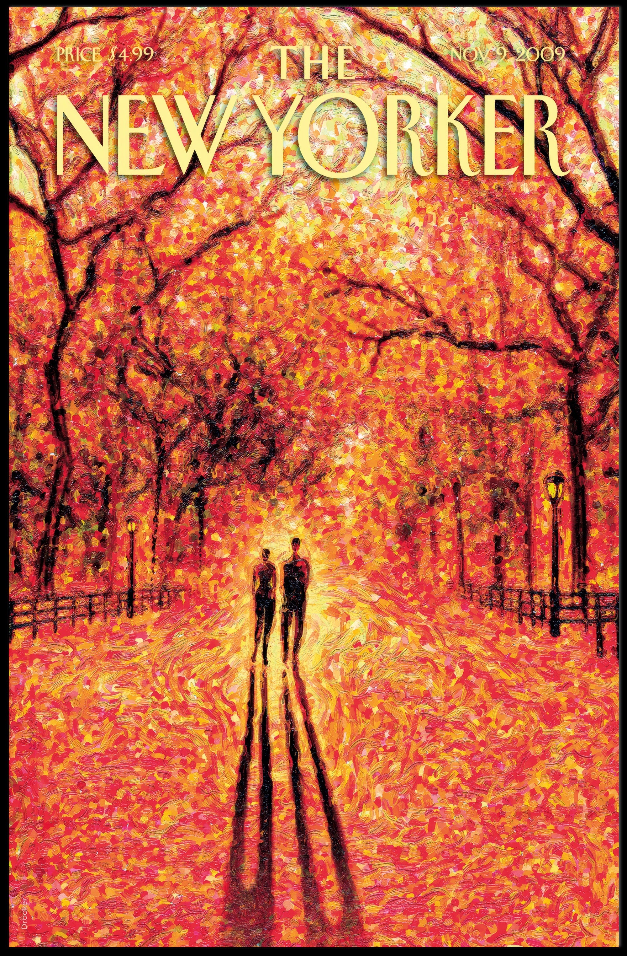 Central Park Autumn Scene Art Print - Abstract Poster PosterGoat