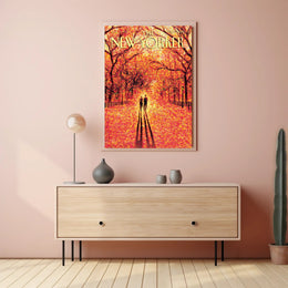 Central Park Autumn Scene Art Print - Abstract Poster PosterGoat