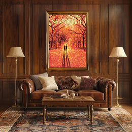 Central Park Autumn Scene Art Print - Abstract Poster PosterGoat