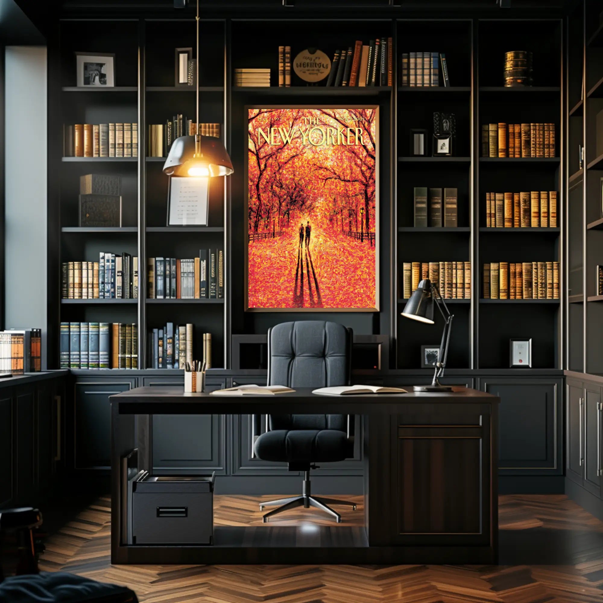 Central Park Autumn Scene Art Print - Abstract Poster PosterGoat
