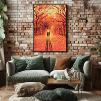 Central Park Autumn Scene Art Print - Abstract Poster PosterGoat