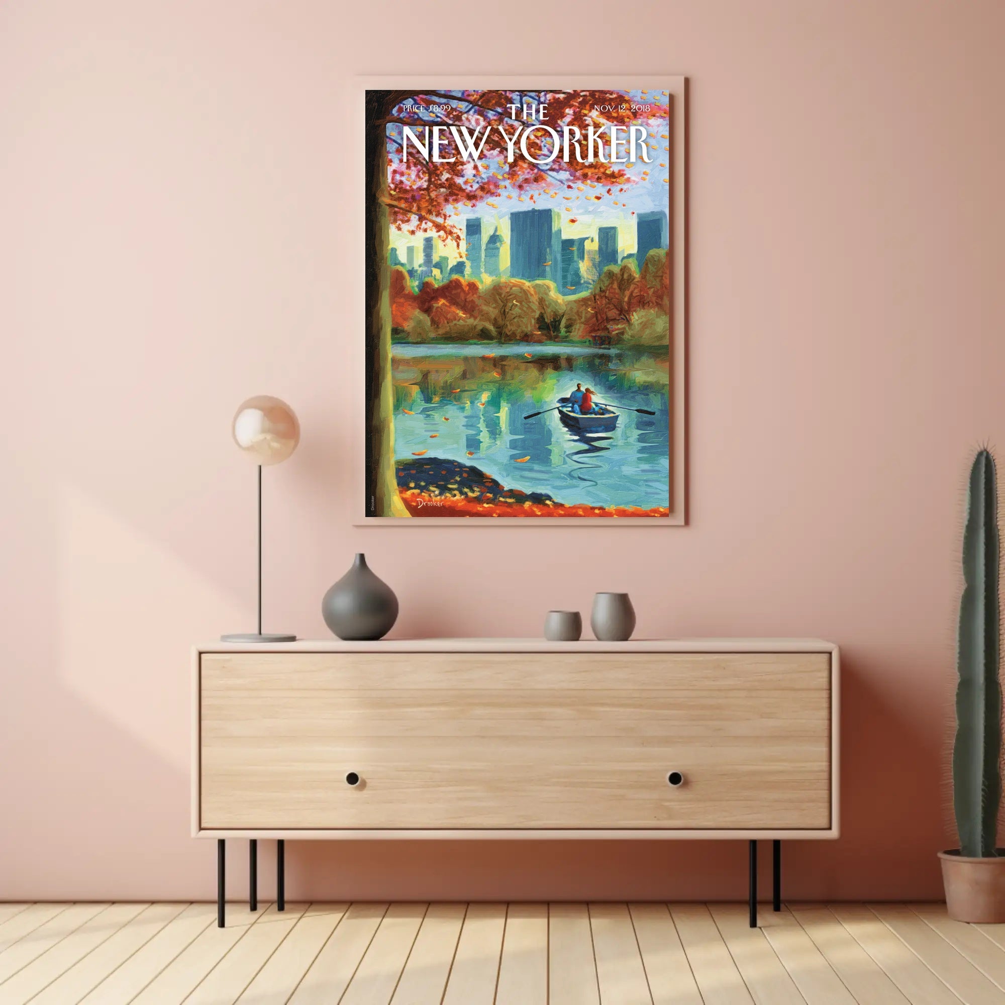 Central Park Autumn Scene - Travel Poster PosterGoat