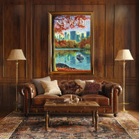 Central Park Autumn Scene - Travel Poster PosterGoat