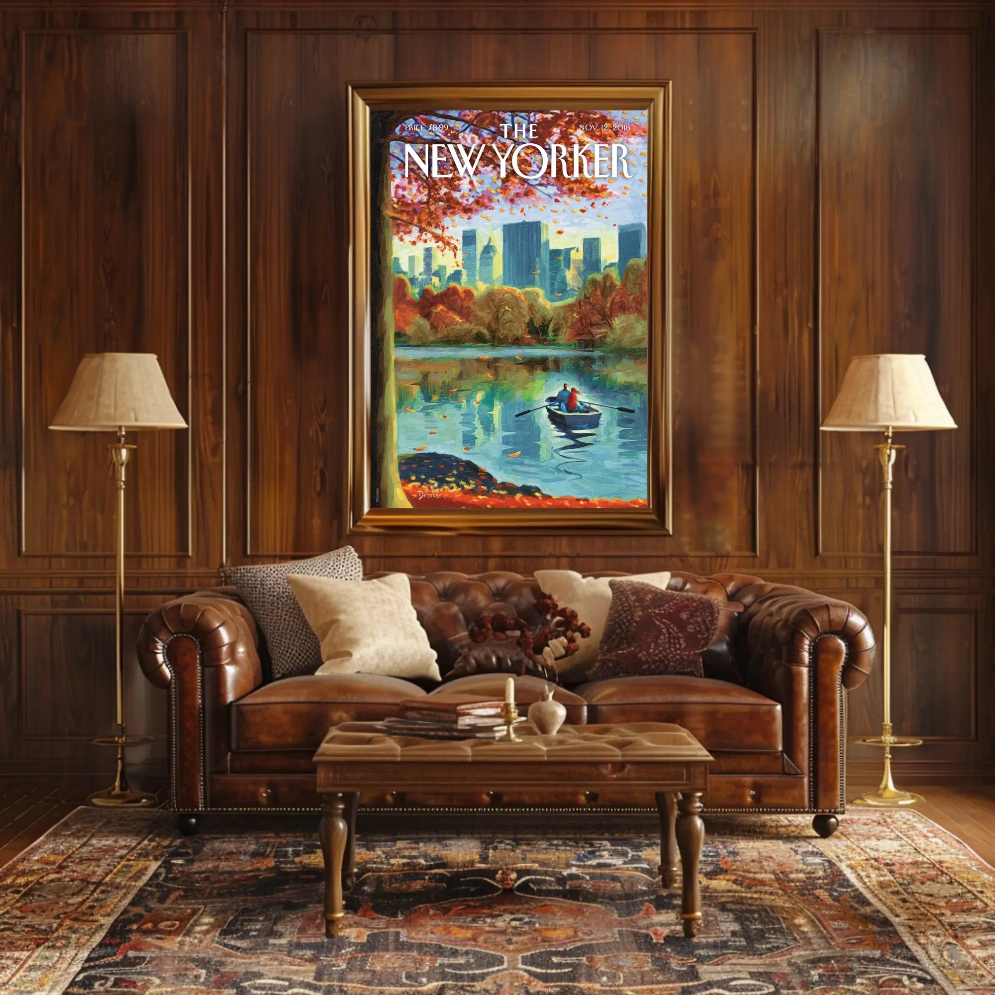 Central Park Autumn Scene - Travel Poster PosterGoat