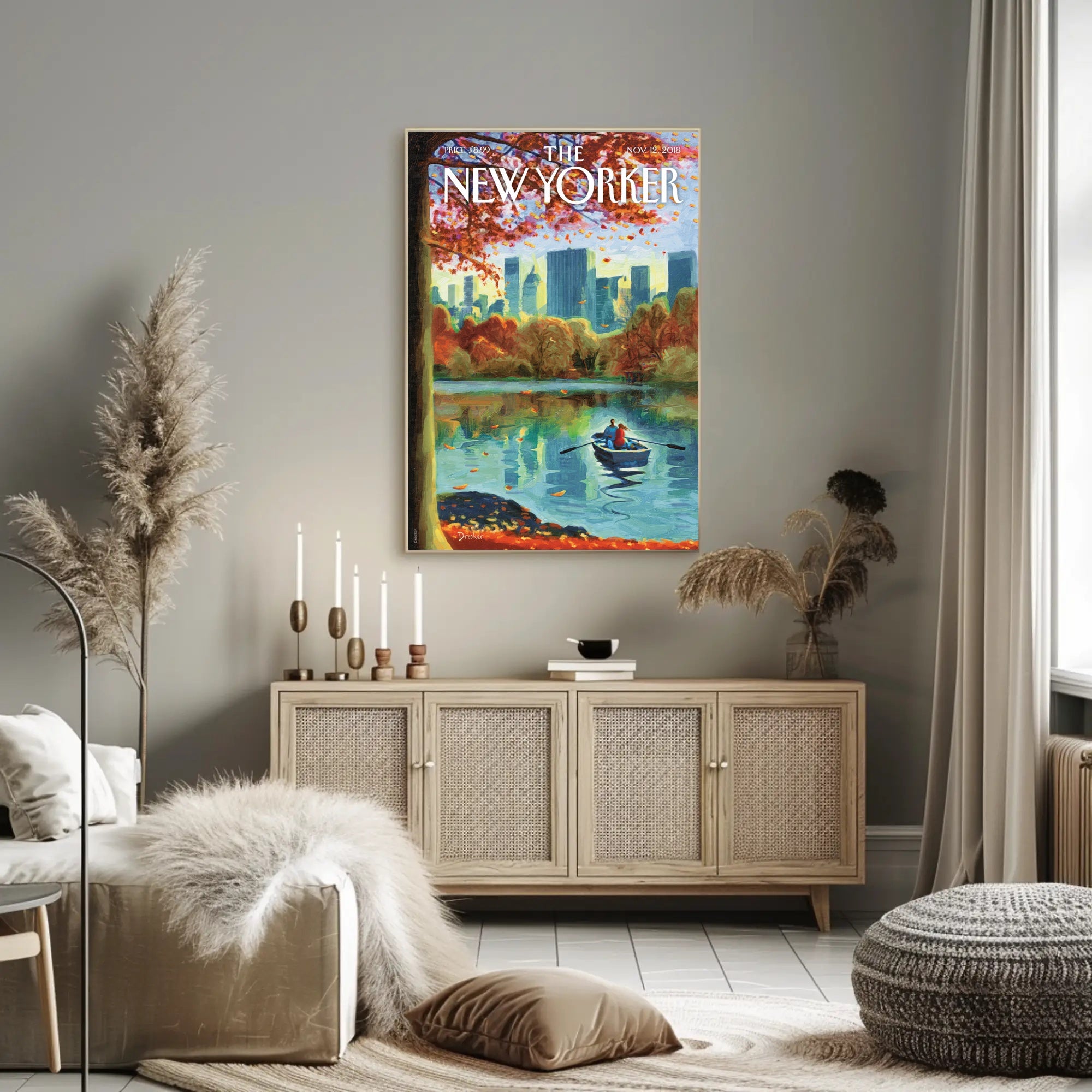 Central Park Autumn Scene - Travel Poster PosterGoat
