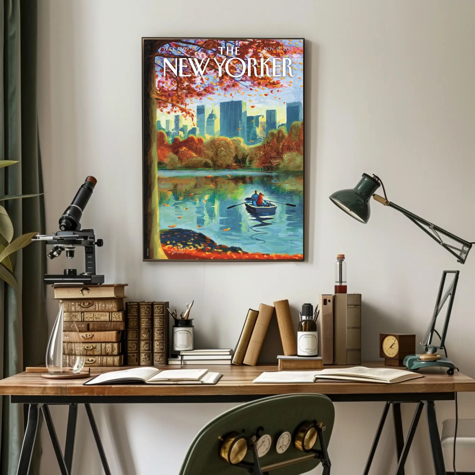 Central Park Autumn Scene - Travel Poster PosterGoat
