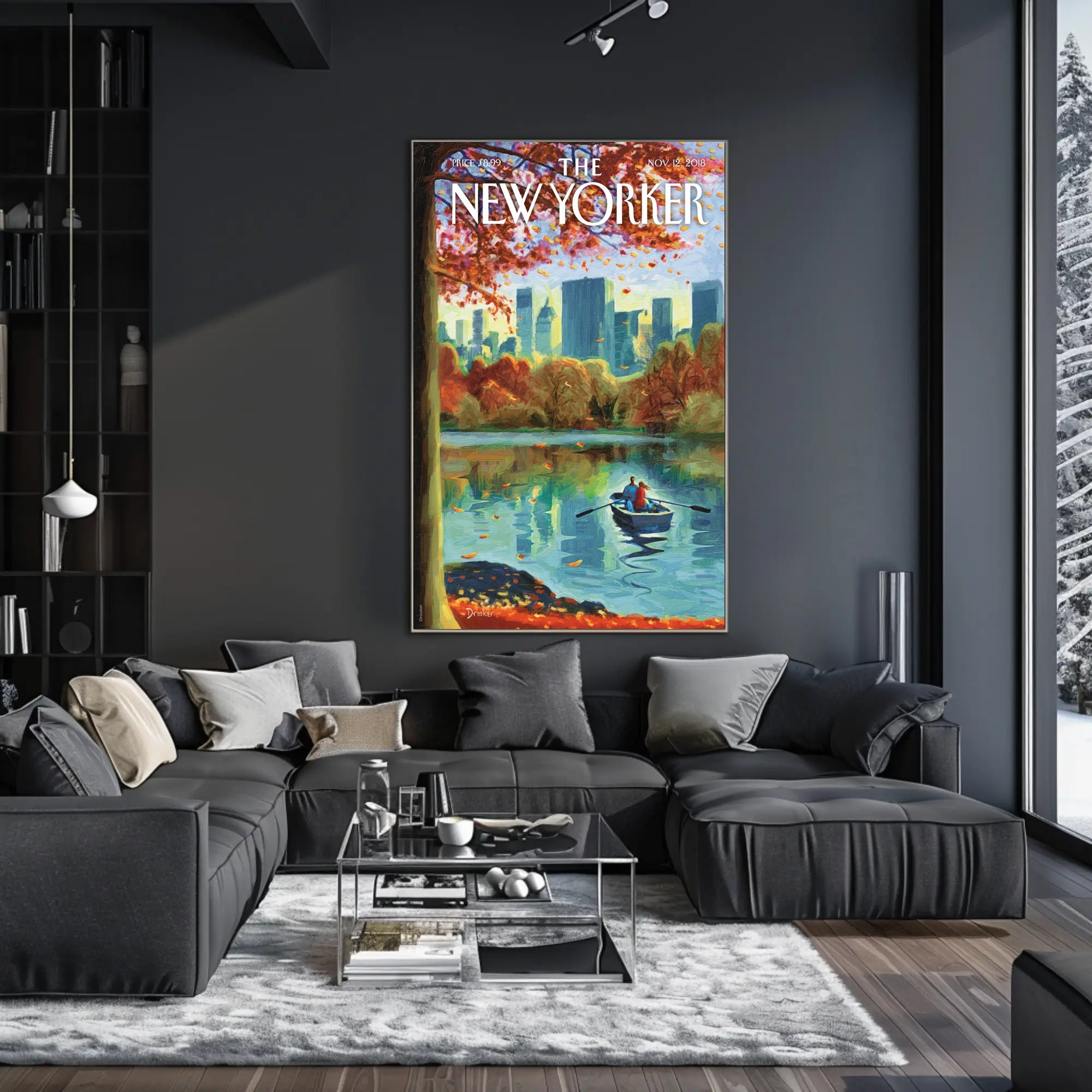 Central Park Autumn Scene - Travel Poster PosterGoat