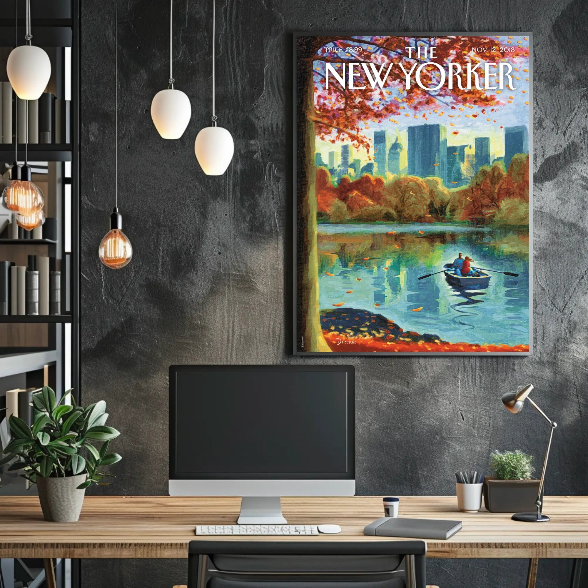 Central Park Autumn Scene - Travel Poster PosterGoat