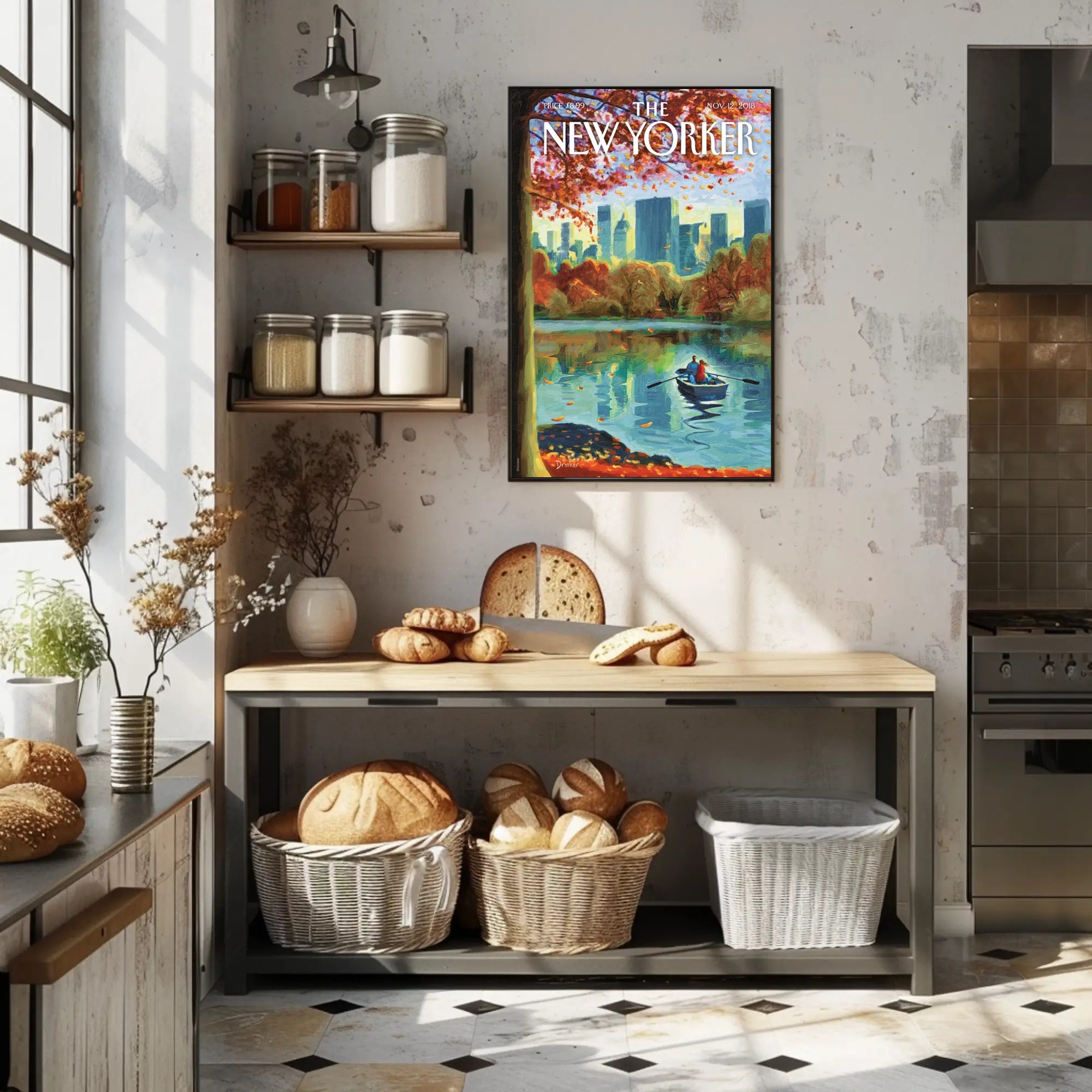 Central Park Autumn Scene - Travel Poster PosterGoat