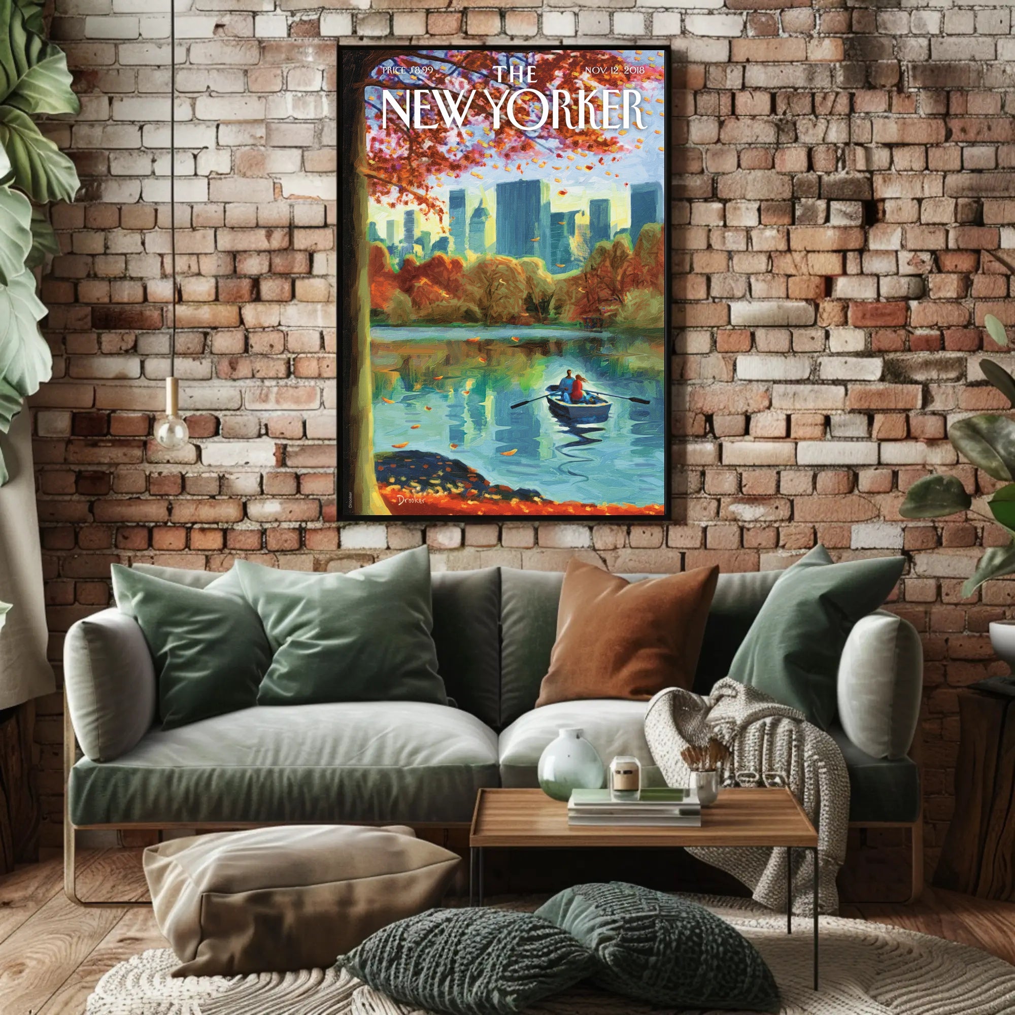 Central Park Autumn Scene - Travel Poster PosterGoat