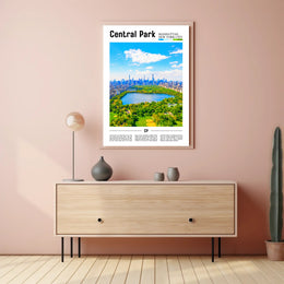 Central Park Skyline Serenity - Travel Poster PosterGoat