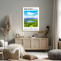 Central Park Skyline Serenity - Travel Poster PosterGoat