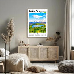 Central Park Skyline Serenity - Travel Poster PosterGoat