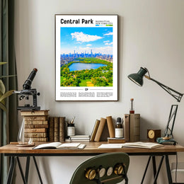 Central Park Skyline Serenity - Travel Poster PosterGoat