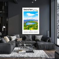 Central Park Skyline Serenity - Travel Poster PosterGoat