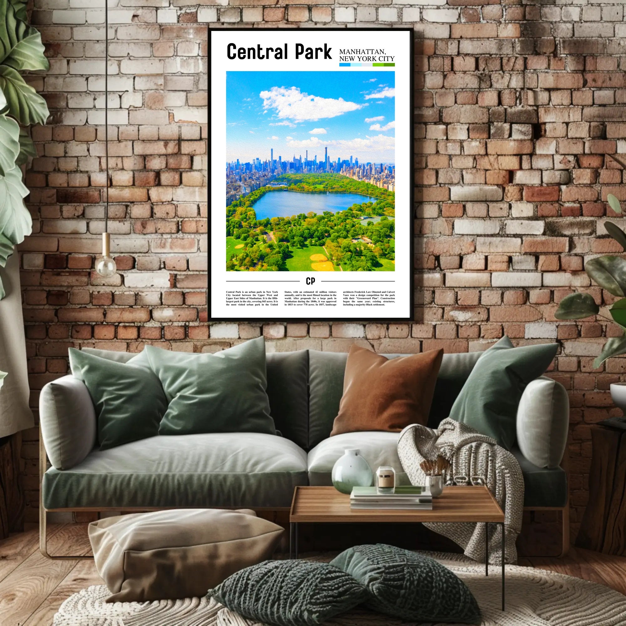 Central Park Skyline Serenity - Travel Poster PosterGoat