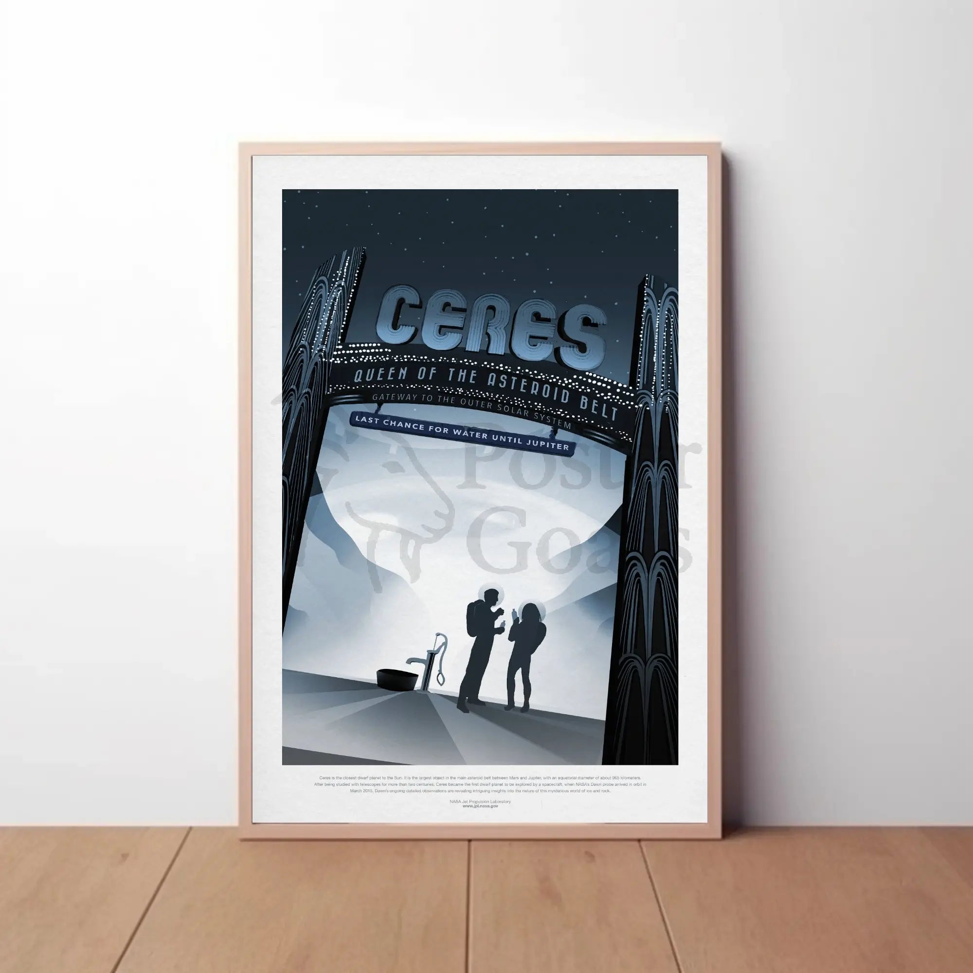 Ceres: Queen of the Asteroid Belt Sci-Fi Poster PosterGoat