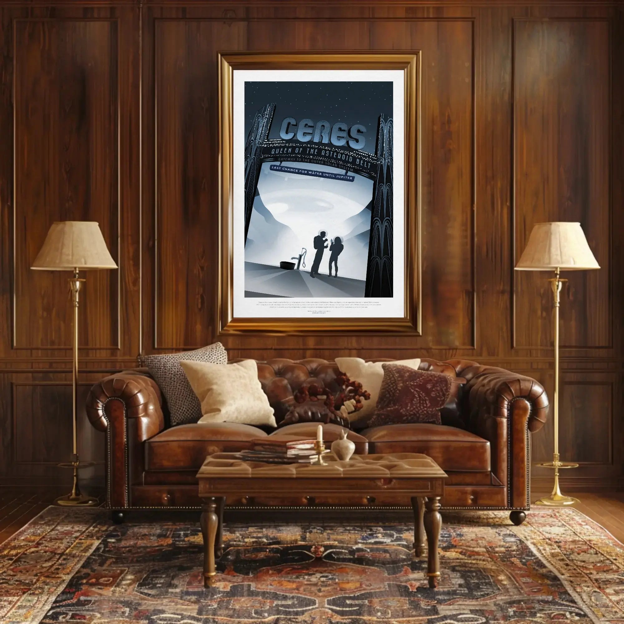 Ceres: Queen of the Asteroid Belt Sci-Fi Poster PosterGoat