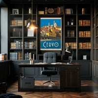 Cervo Italy Scenic Vintage Travel Poster PosterGoat